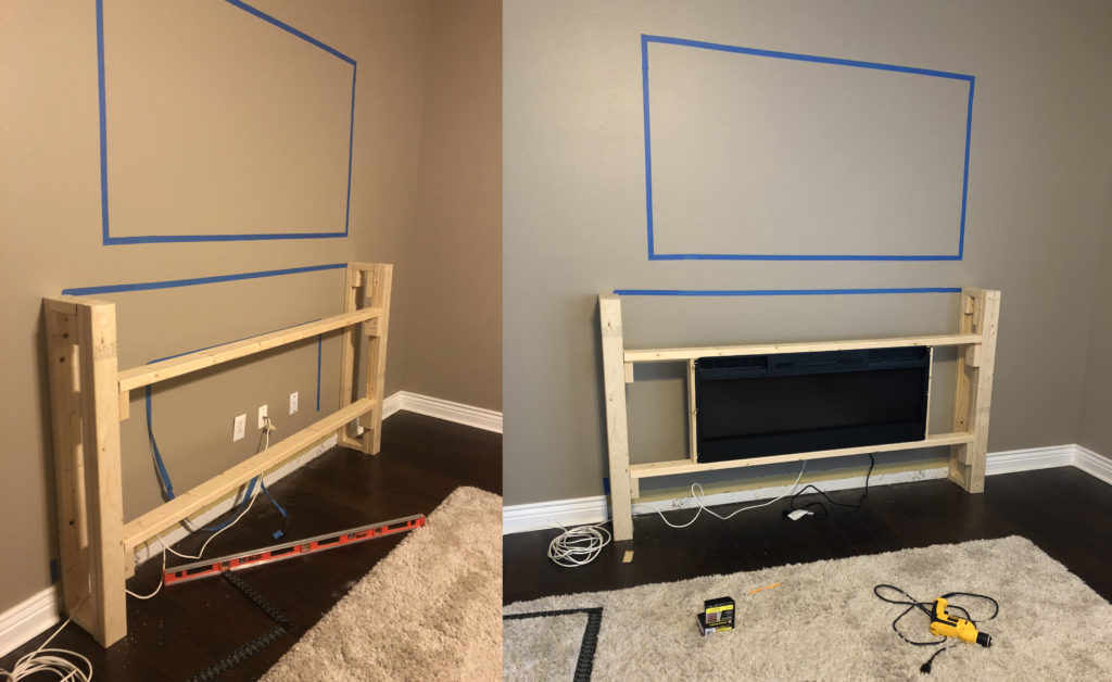 Build An Electric Fireplace Wall Insert Mantle