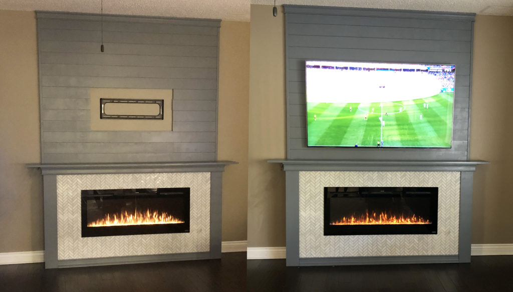 Making a Shiplap Wall with a TV Insert - Fireplacegenius